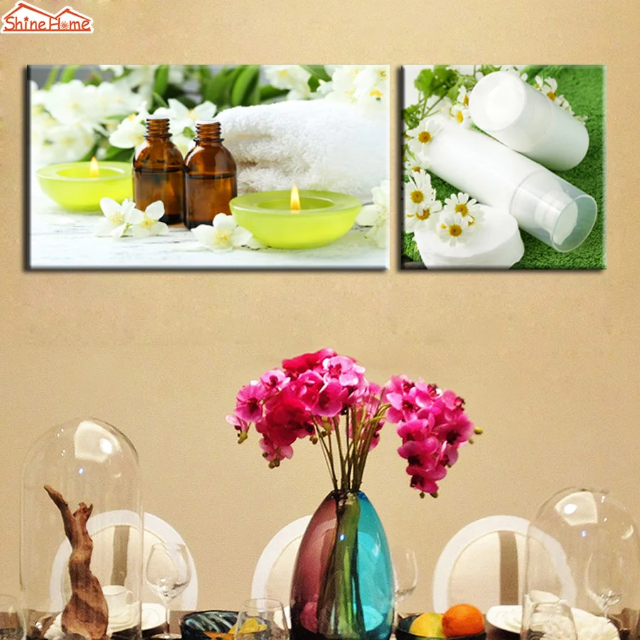 ShineHome-8pcs настенные художественные картины на холсте Печать спа тела ногтей салон