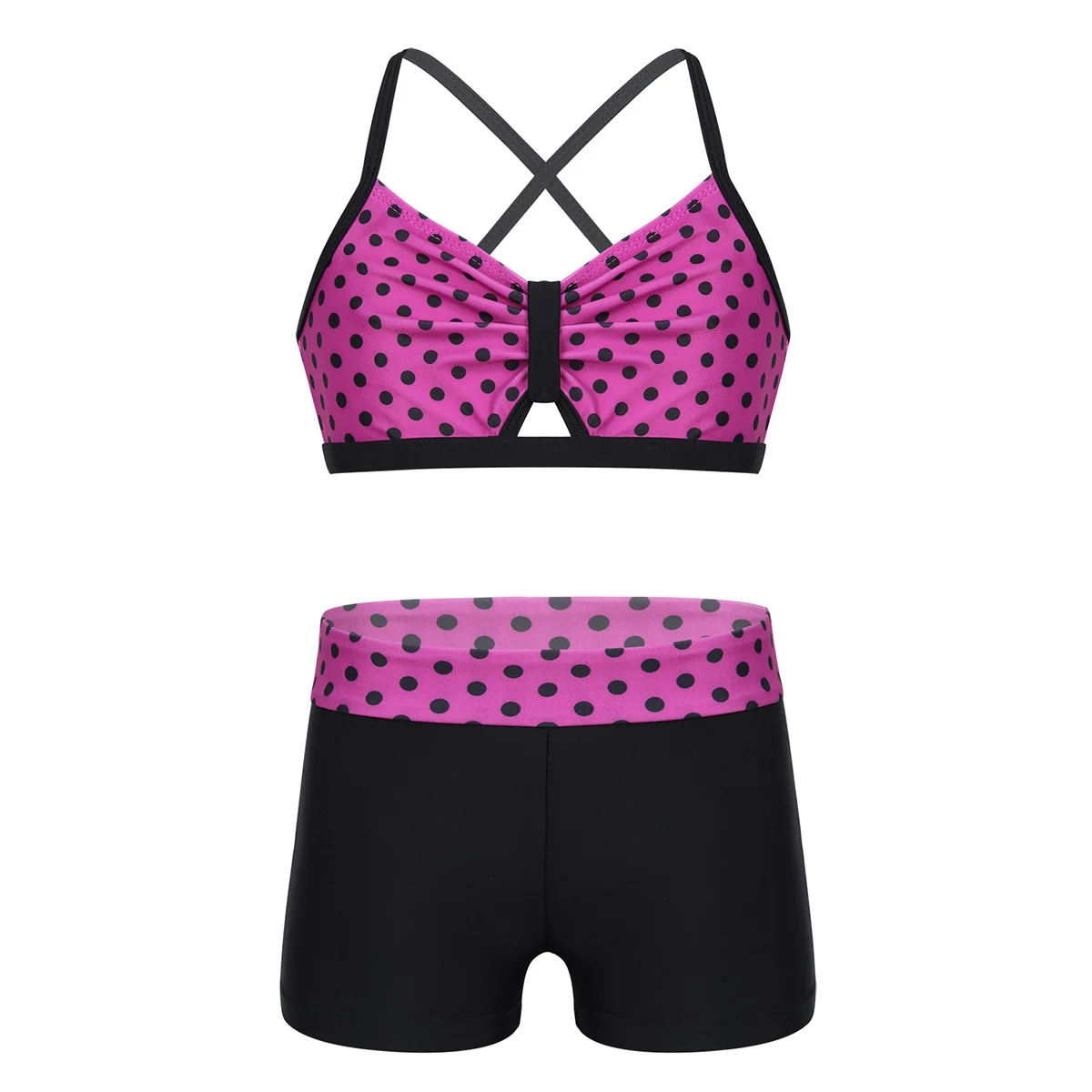 Одежда для балета и танцев девочек спортивная одежда укороченный топ на