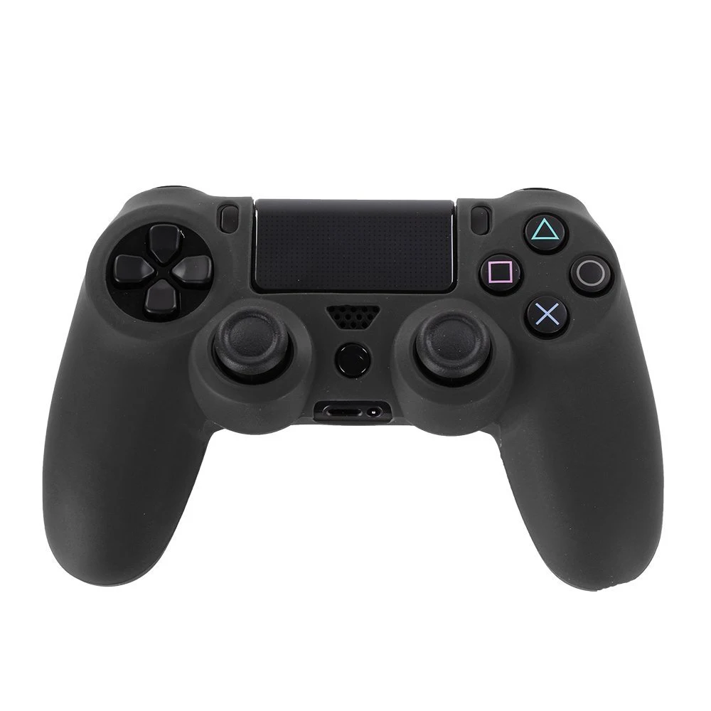 Черный Для PS4 sony Playstation 4 Тонкий чехол для контроллера силиконовый мягкий гибкий гелевый резиновый чехол аксессуар для контроллера видеоигр - Цвет: Черный