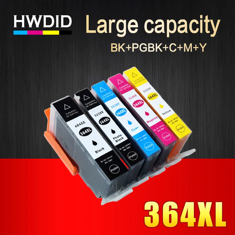 HWDID 364XL чернильный картридж Замена для hp 364 XL для hp 364 с чернилами hp deskjet 3070A 3520 photosmart 5510 5520 6510 6520 7510 7520