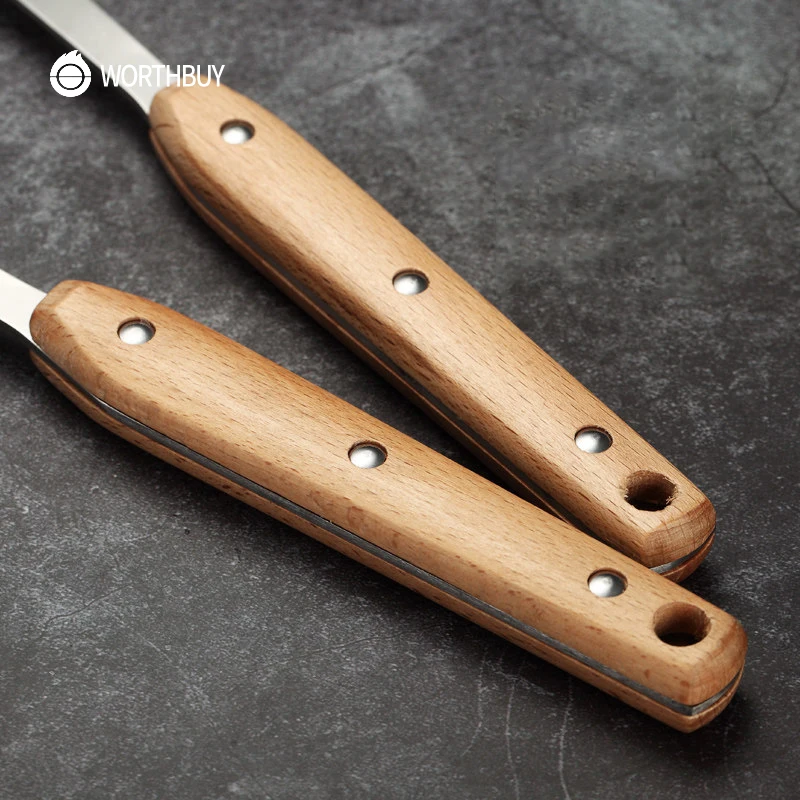 WORTHBUY Kitchen Cooking Utensils Non-stick Silicone Spatula Turner For Kithcen Non-Slip Kitchenware With Wooden Handle | Дом и сад
