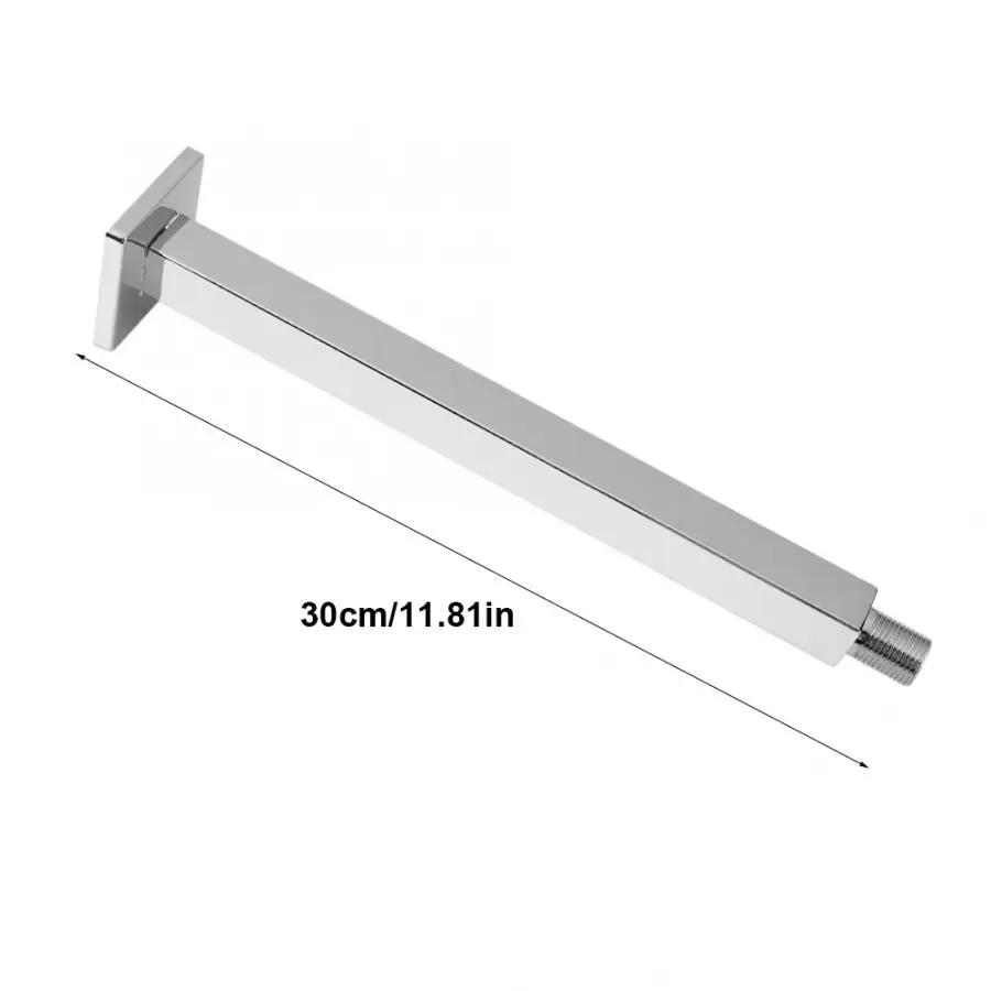 30 см хромированная квадратная потолочная насадка для душа настенная ванной