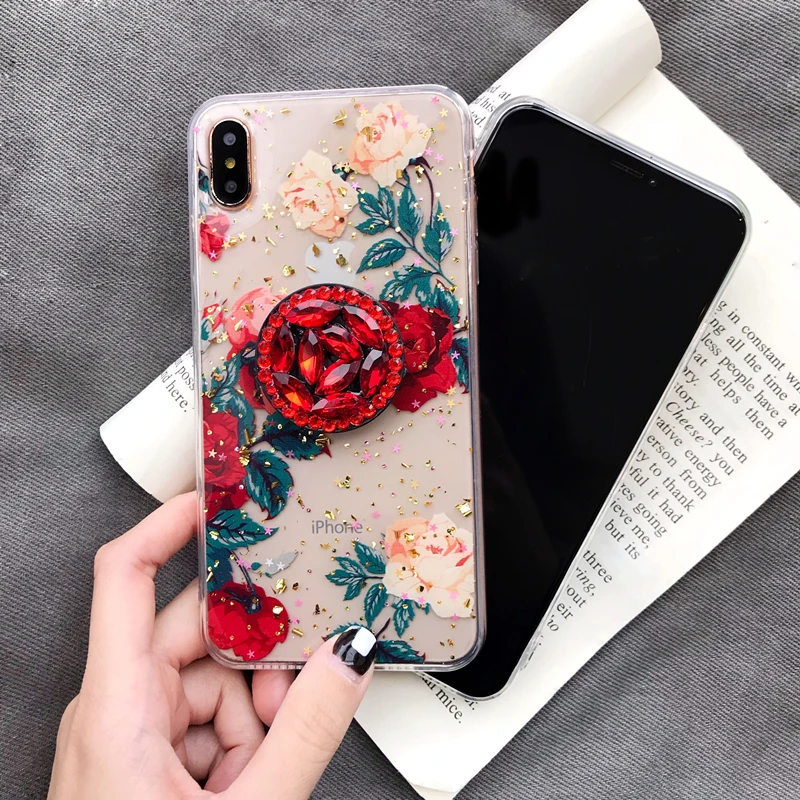Роскошный прозрачный блестящий чехол с бриллиантами для iphone X, XR, XS, 11 Pro, MAX, 7, 8 plus, 6 S, для samsung S10, S8, S9, Note