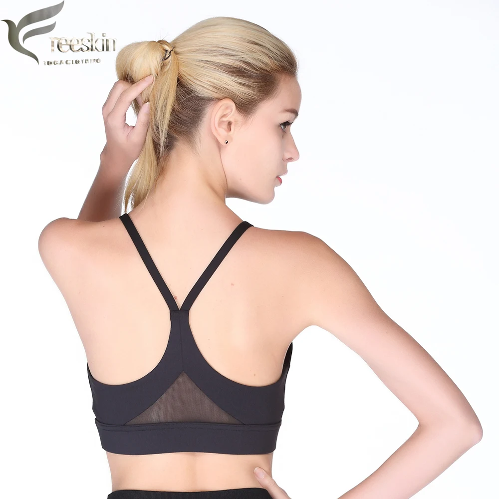 Zhangyunuo Sports Bra Padded Running Gym Yoga Bra Tops Mesh Triangle Women Brassiere Tops Fitness Workout Bra