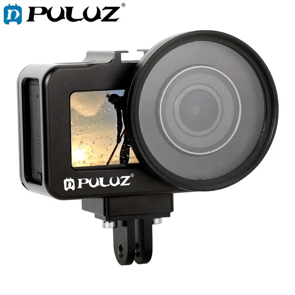 

PULUZ Housing Shell CNC Aluminum Alloy Protective Cage Case with 52mm UV Lens for DJI Osmo Action Camera Accessories