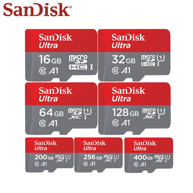 

100% - SanDisk Micro SD Class10 TF , 32 , 64 128 200bg 256 400 Samrtphone