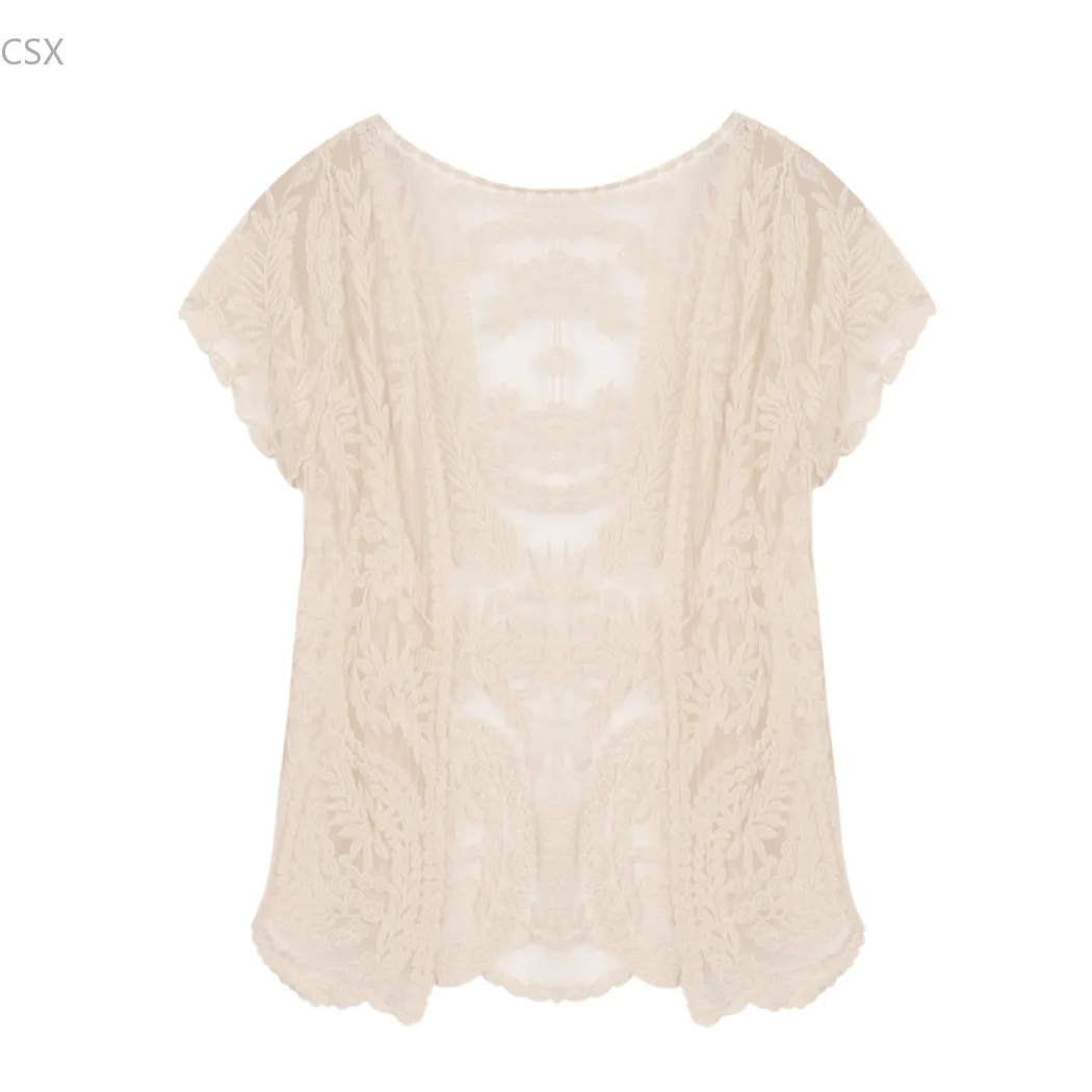 

MwOiiOwM New 2018 Hot Fashion Women Cardigan Lace Sweet Candy Color Girl Slim Crochet Blouse Women's Cardigan B26