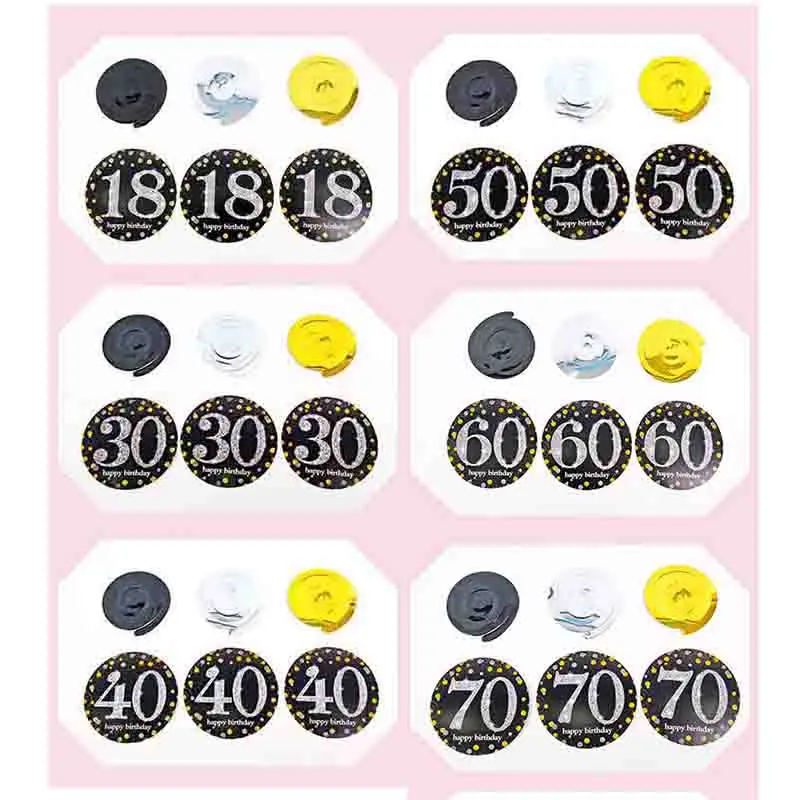 Индивидуальность украшение на день рождения Черное золото 18 30 40 50 60 70 украшения