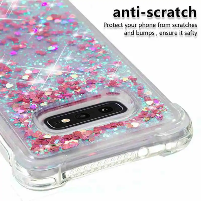 Phone Case For Samsung Galaxy S10 Lite Plus Glitter Shine Shockproof Quicksand Back Cover Lovely S10e TPU Soft |