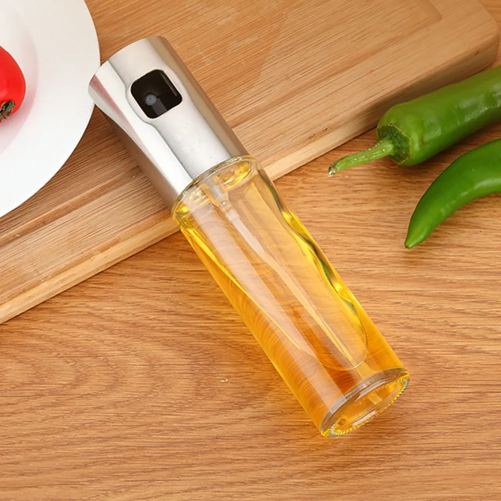 Oil Sprayer Bottle Pump Glass Olive Cooking Stainless Steel glass Pot Leak-proof Drops kitchen oil sprayer a804 12 | Дом и сад