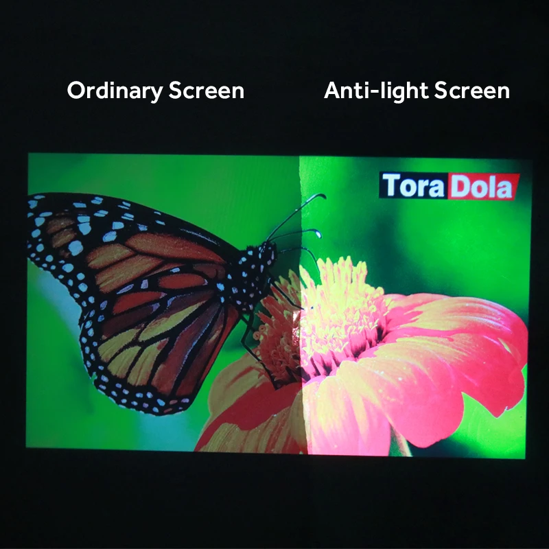 TORA DOLA анти свет проектор экран 60/100 дюймов повышение яркости 16:9 для домашнего