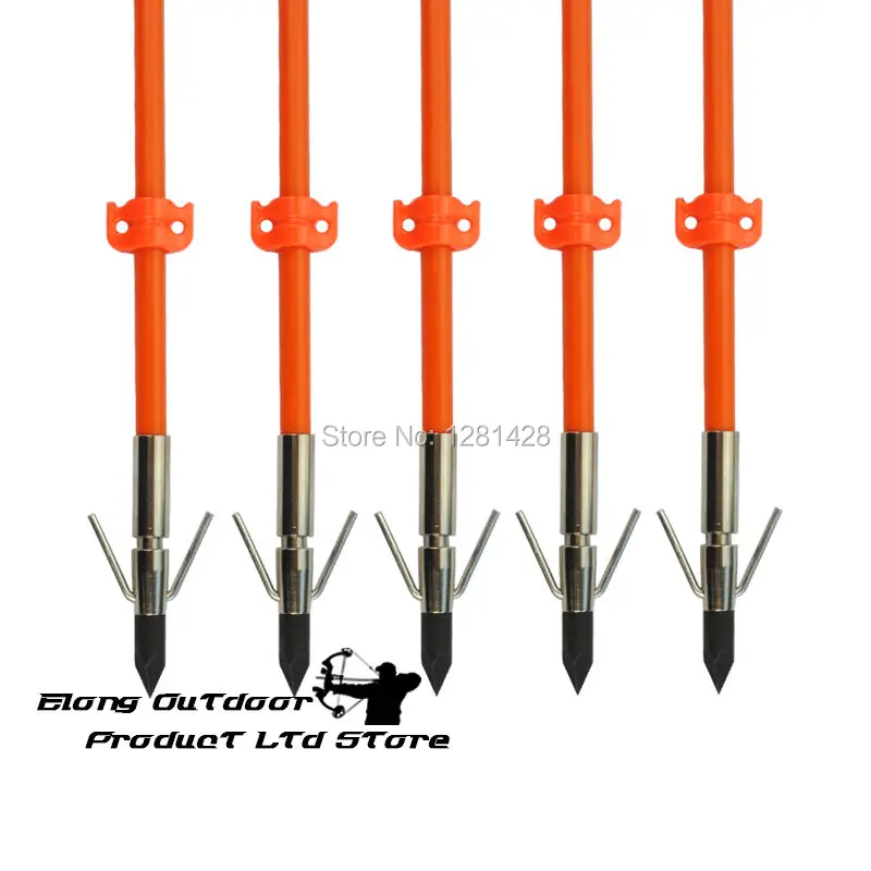 3 шт. новый оранжевого цвета лук рыболовная Стекловолоконная стрела 8 мм Твердый