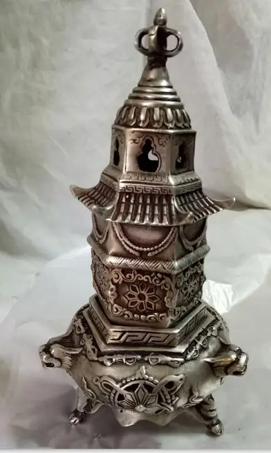 Курильница с тибетским китайским иероглифом бронзовые благовония