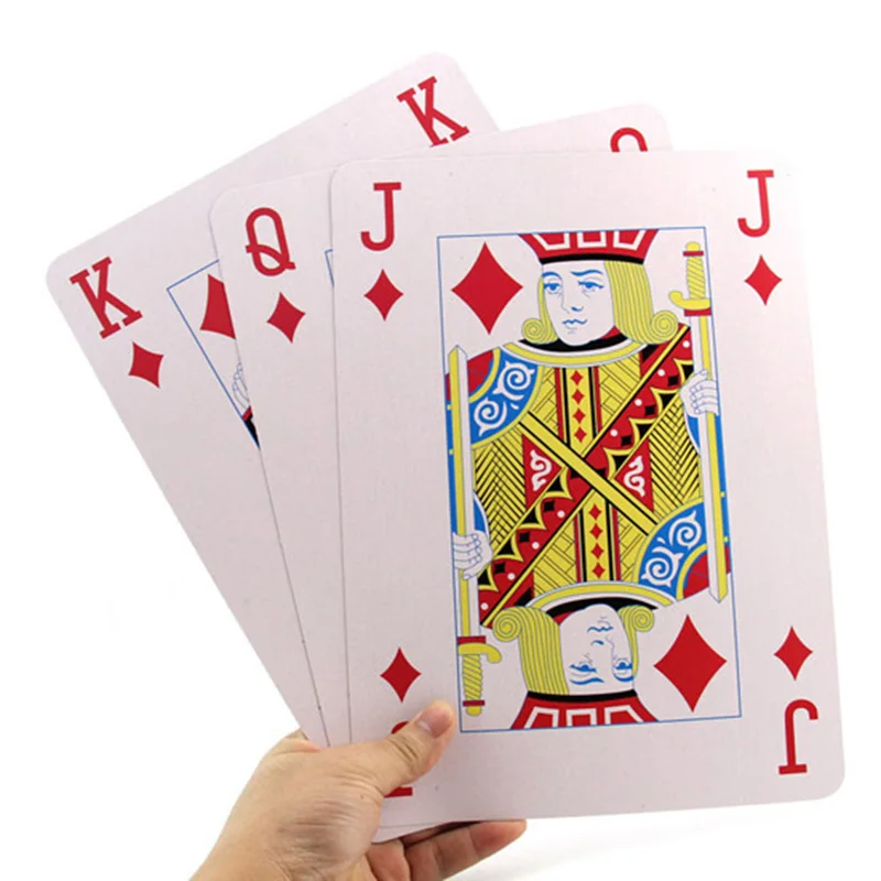 3 Размеры 2/4/9 раз супер большой гигантский Jumbo игральные карты полная колода огромный Стандартный с цифровым принтом Новинка индекс покера игральные карты веселые игры