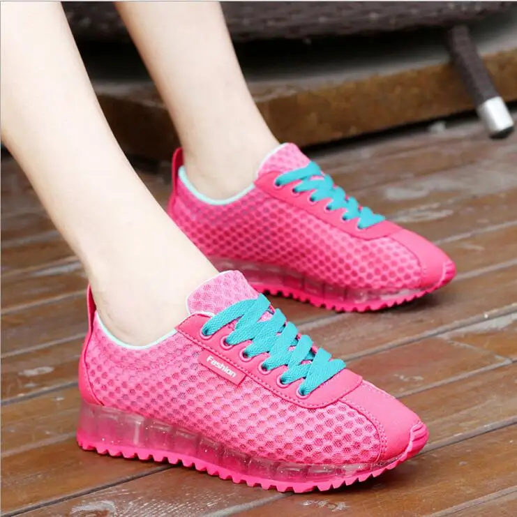 Newest Women Running Shoes Mesh Breathable Sneakers Trainer Sport 35-40 Size Height Increasing Air Candy colors | Спорт и
