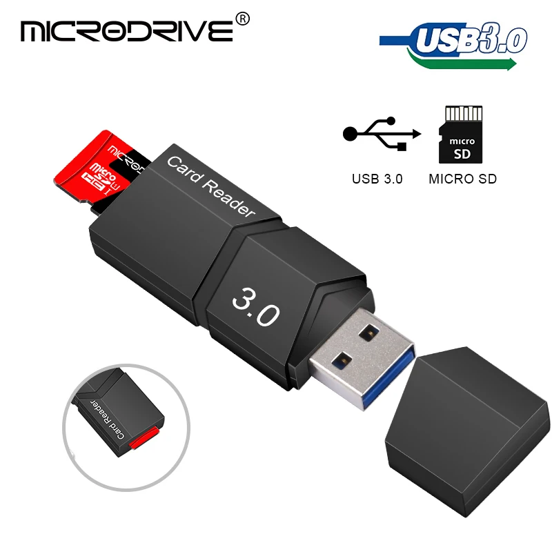 Устройство для чтения карт MicroDrive, USB 3,0, sd/TF - изображение