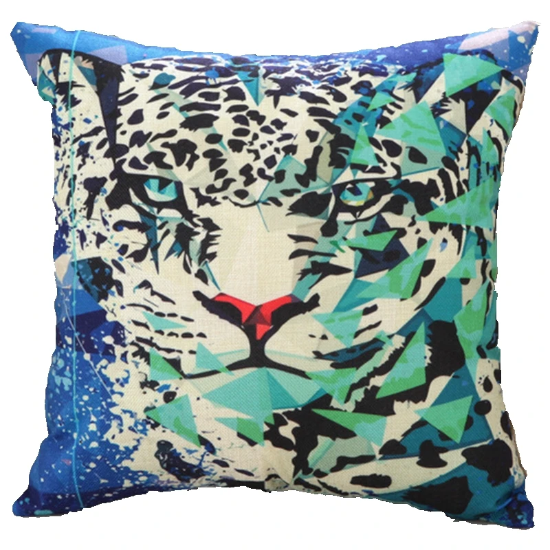 2016 модный стиль Леопард Тигр Лев наволочка Подушка для дома декоративное