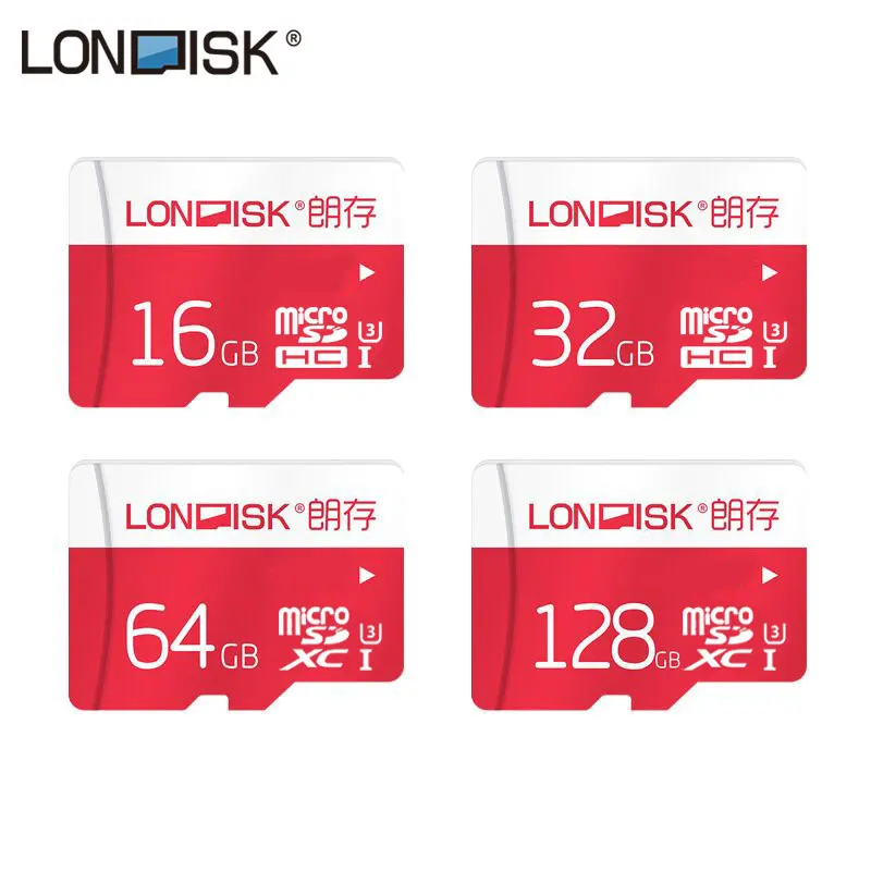 LONDISK Micro SD карта 32 ГБ реального Ёмкость 16 64 128 TF карты Class10 UHS 3 высокое Скорость