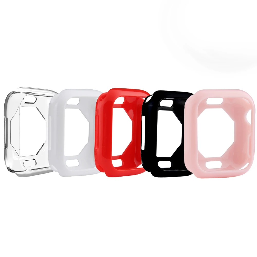 Защитный чехол рамка для Apple Watch серии SE/6/5/4 мягкий гибкий из ТПУ iWatch 40 мм 44 Тонкий