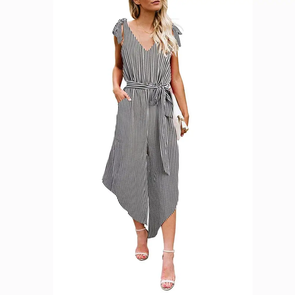 Женский комбинезон на плечо без рукавов пояс-бандаж с принтом | Женская одежда