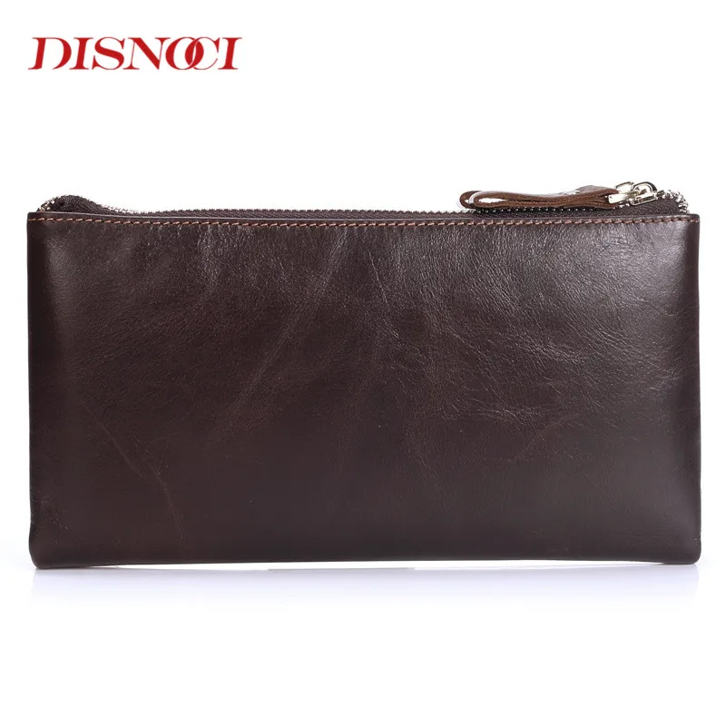 Роскошный мужской кошелек DISNOCI из коровьей кожи клатч кошельки деловые