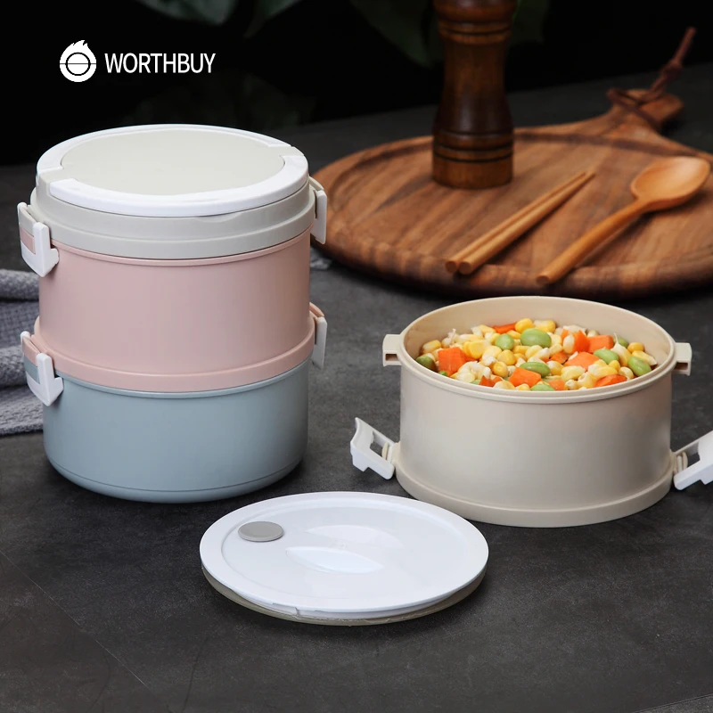 WORTHBUY японский микроволновый пластиковый Ланч бокс для детей Bento box портативный