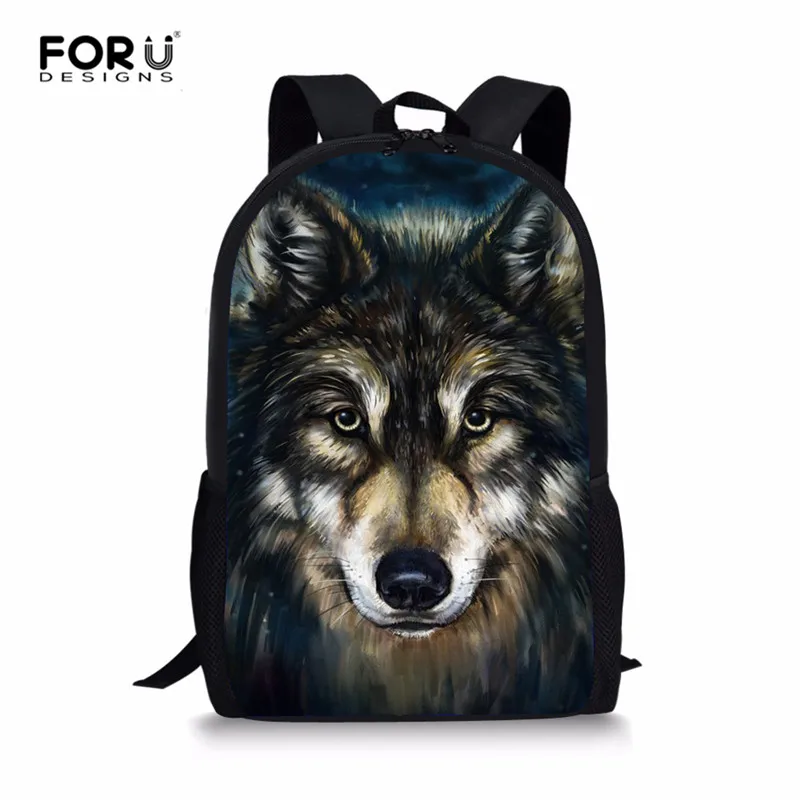 Z3207C FORUDESIGNS/рюкзак с крутым волком для подростков, мальчиков, девочек, сумки для книг, дорожная детская школьная сумка, набор для детей, Сумка с галактикой, Mochila escolar - Цвет: Z3207C