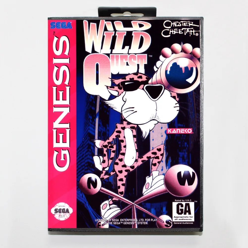 Игровой картридж Sega MD 16 бит в розничной упаковке Честер-Гепард Wild Quest игровая