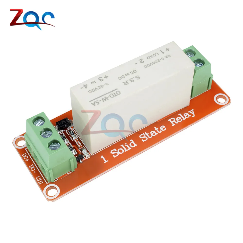 1 канал SSR твердотельный релейный модуль высокий-низкий триггер 5A 3-32V для Arduino Uno R3