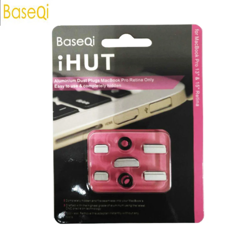 Алюминиевый интерфейсный USB штекер BaseQi полностью скрытый пылезащитный для MacBook Pro