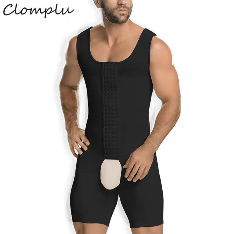

Clomplu 2019 Shaper Trainers Male Slimming Sleeveless Bodysuit Full Length 6XL Shapewear Abdomen Control Body Shapers