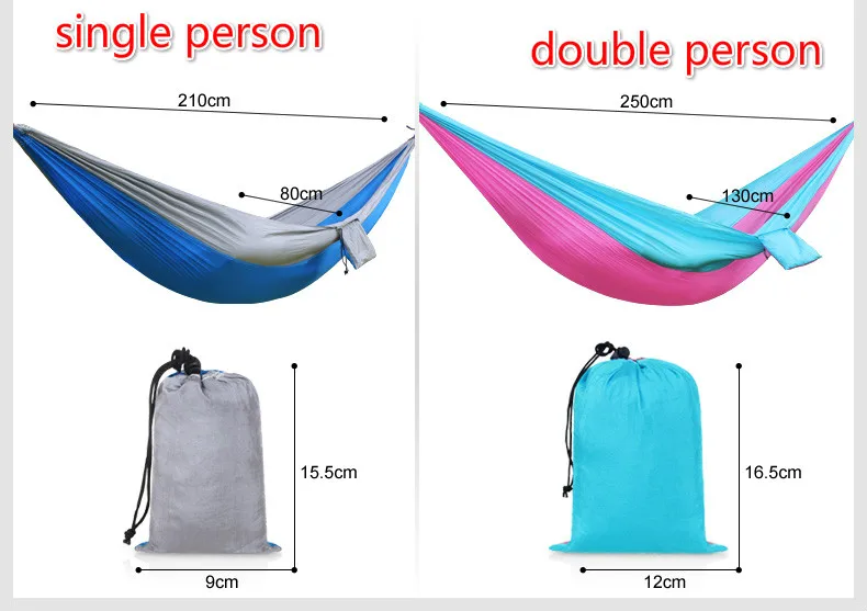 Путешествия для ультра легкий открытый портативный гамак двойная Парашютная