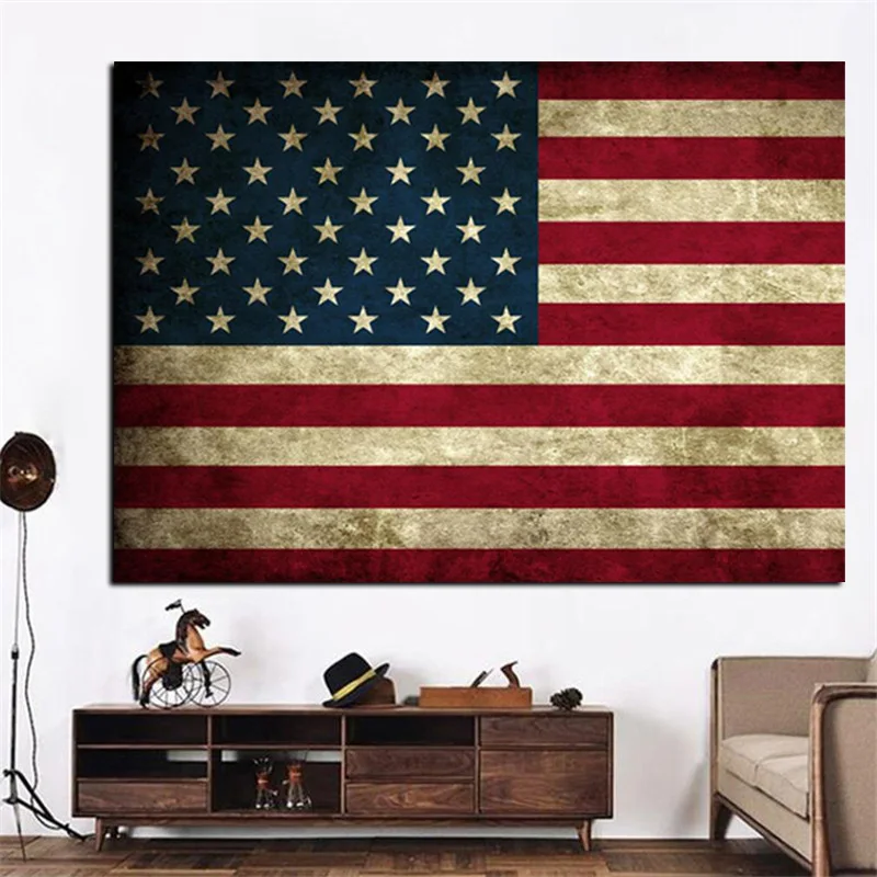 HD печатает Отечественной июля 4th американский флаг настенная живопись на холсте