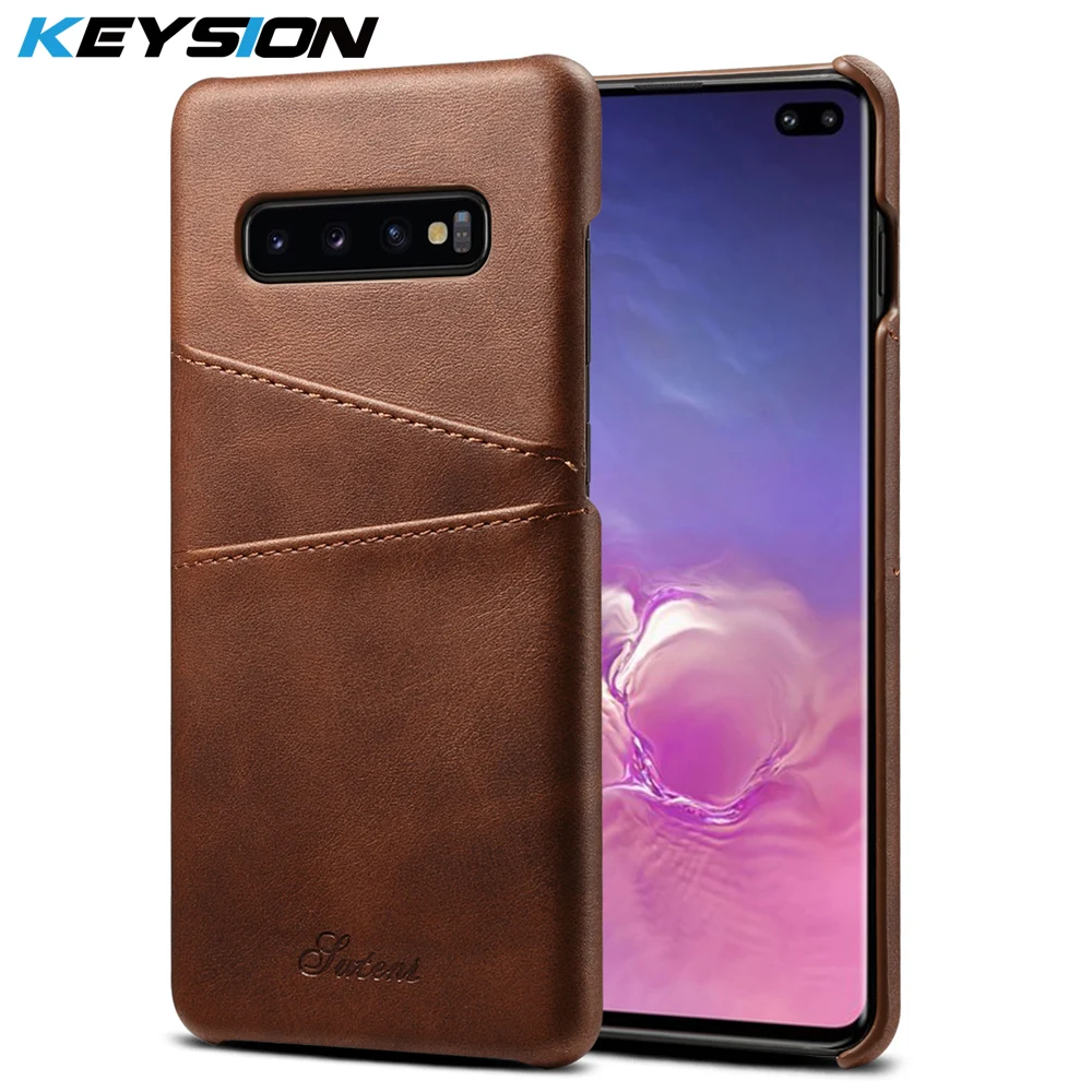 Чехол KEYSION для телефона Samsung Galaxy S10 Plus S9 кожаный роскошный винтажный кошелек с