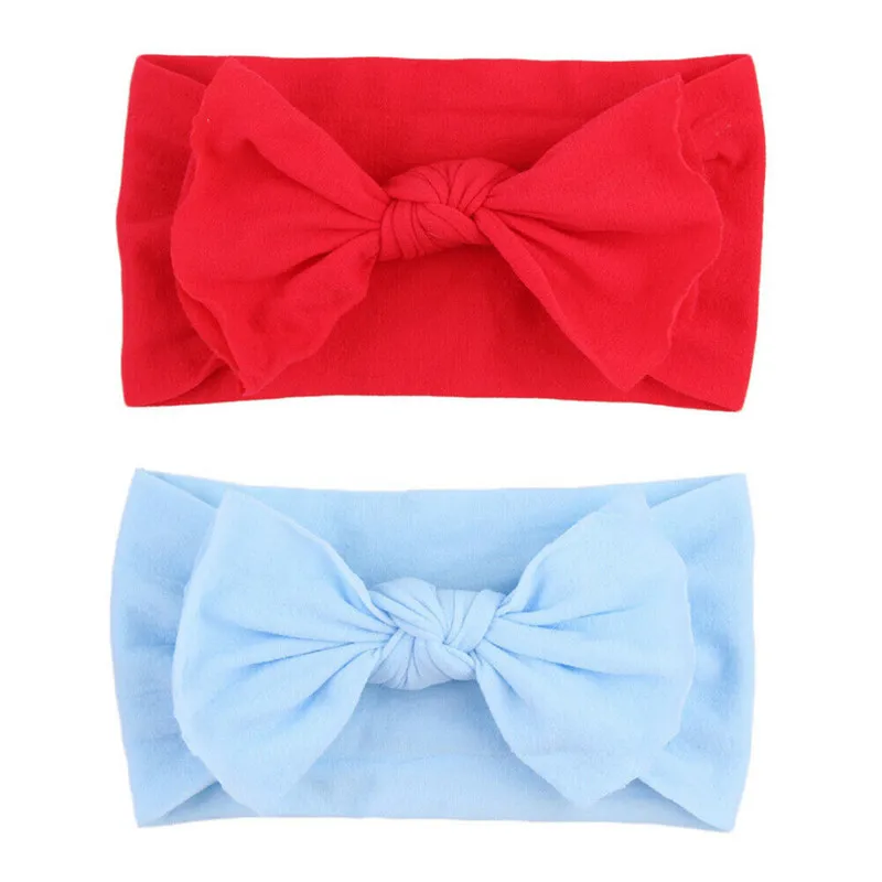 Newborn Toddler Girls Baby Big Bow Hairband Solid Headband Stretch Turban Knot Head Wrap Accessories Cute Fashion 6 Colors | Детская