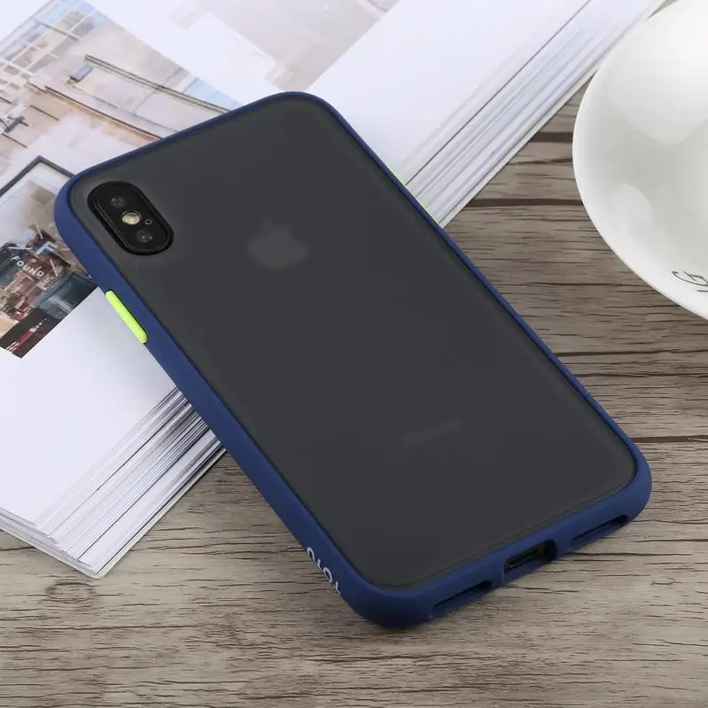 Blue Green Роскошный высококачественный чехол для телефона для Apple iPhone Xr X Xs Max, ударопрочный чехол из ТПУ+ поликарбоната, чехол для задней панели TOTU Gingle Series 2 Funda - Цвет: Blue Green