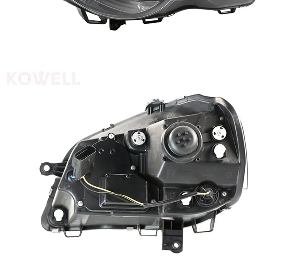 KOWELL Набор для автостайлинга для VW Polo фары светодиодный 2005 2006 2007 2008 2009 фара DRL Объектив двойной луч HID Xenon