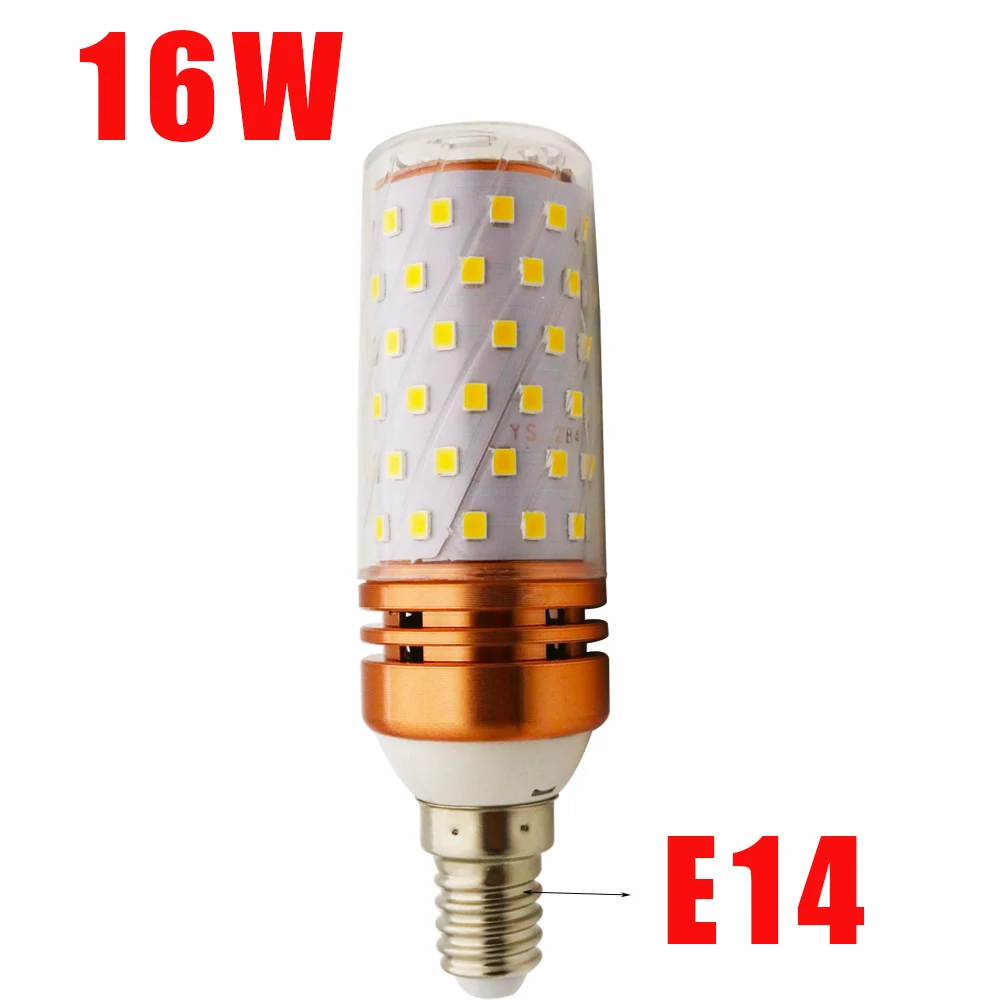 Высокая яркость E14 LED Кукуруза лампа свет 12 Вт/16 Вт/E14 AC 220 240 В без мерцания