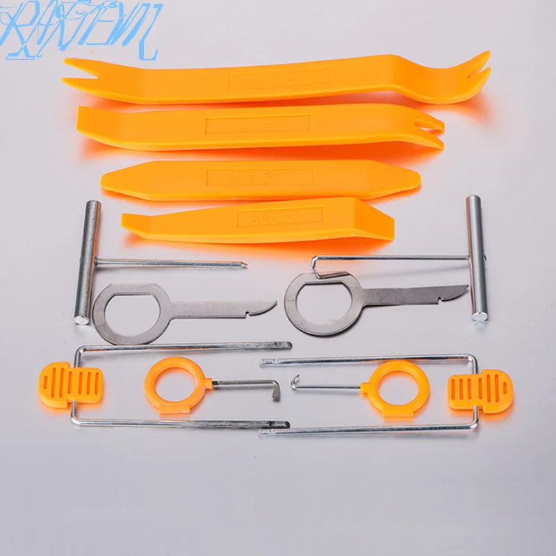 12 pcs/Set Auto Pry Open Tool Kit Car Radio Door Clip Panel For Nissan Teana X-Trail Qashqai Livina Tiida Sunny March Murano | Автомобили
