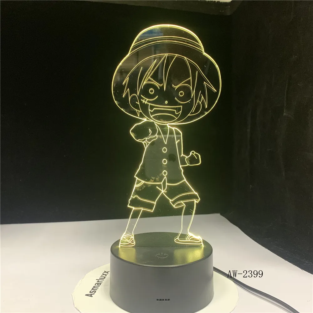 Одна штука 7 цветов меняющий стол флуффи USB Светодиодный настольный светильник 3D