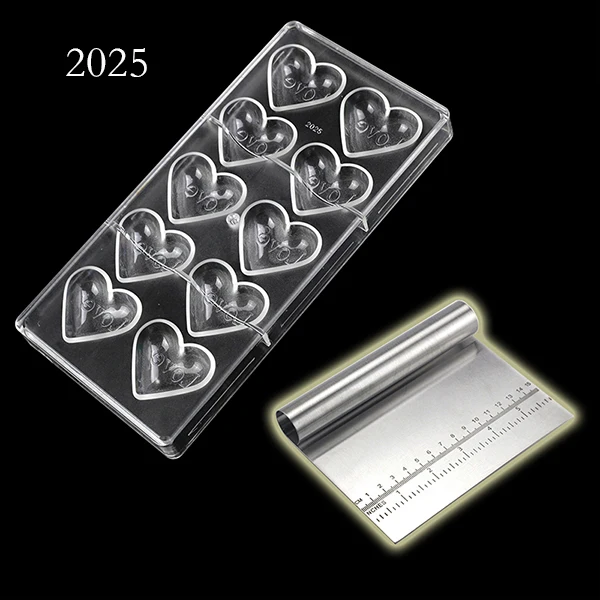 2025GD 3D Любовь Форма День Святого Валентина поликарбонатовый для шоколада форма сладкий леденец, пудинг желе форма для выпечки, сделай сам Кондитерские инструменты - Цвет: 2025GD