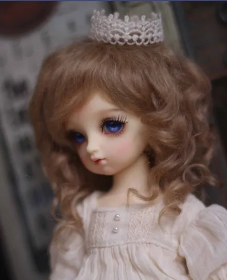 JD012 довольно курчавый BJD парик для куклы мохеровый в Размер 10-11 дюймов Блит кукла