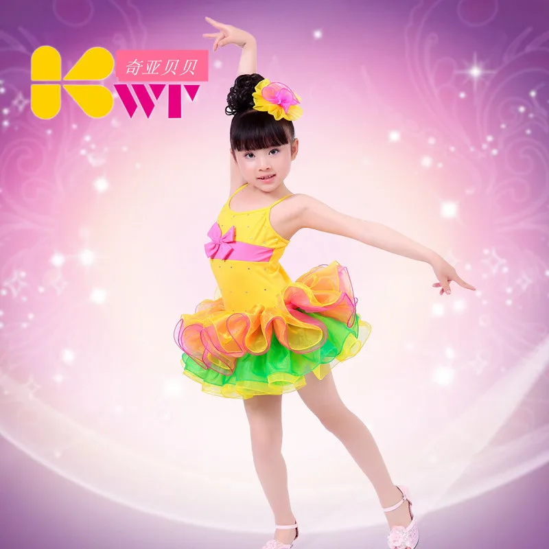 Детское профессиональное балетное трико для девочек танцевальное платье-пачка