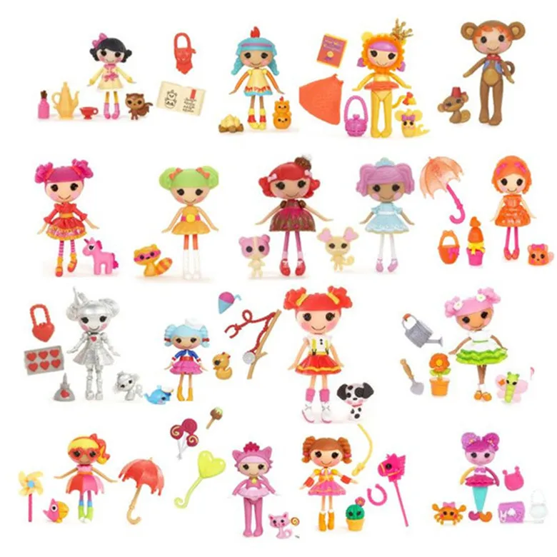 3 дюймов MGA куклы Lalaloopsy с аксессуарами, мини куклы для девочки игрушка театр свой уникальный стиль