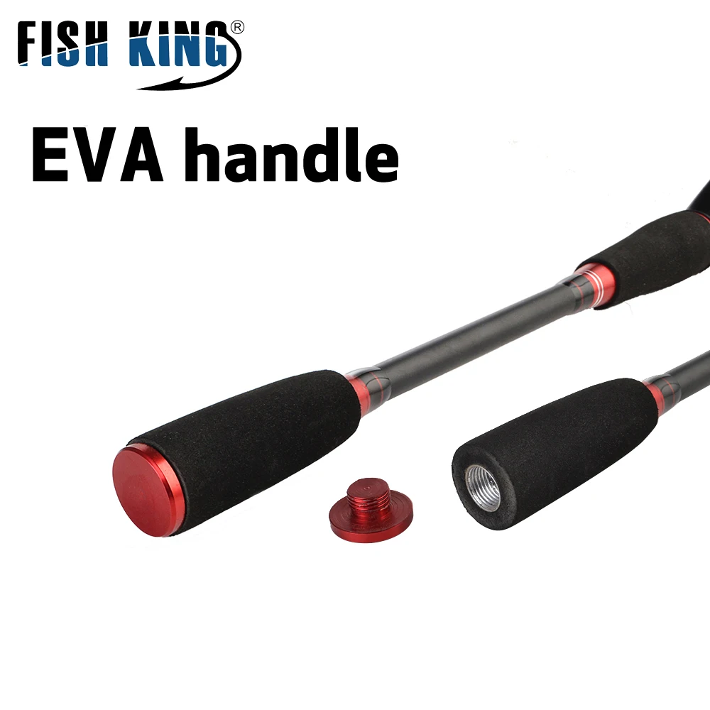FISH KING карбоновое спиннинговое литье удилище H/MH Мощность приманки вес 10-30 г Сверхлегкая телескопическая удочка 1,8 м/2,1 М/2,4 м/2,7 м/3,0 м