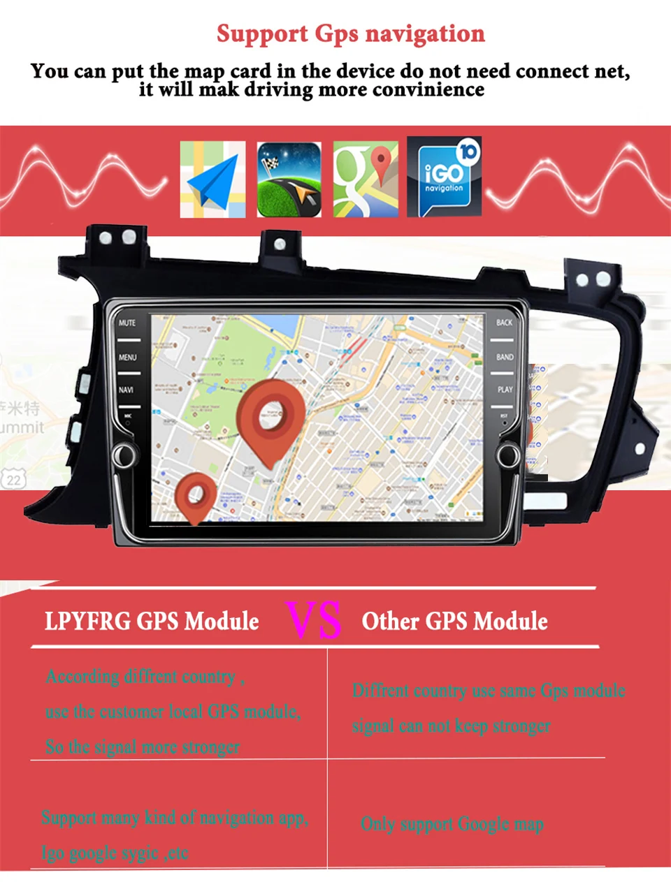 Deckless Восьмиядерный Android 9,1 автомобильный DVD 64G плеер для Kia K5 Optima 2011- GPS Радио Стерео Головные устройства 4G LTE SIM Carplay