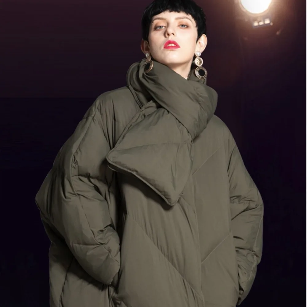 Женская Повседневная куртка пуховик в Корейском стиле Новинка 2018 года Плотная