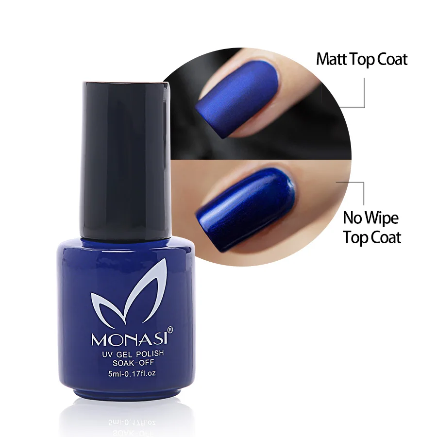 

MONASI UV Top Coat UV Gel Polish Soak Off Gel Varnish Matte No Wipe Top Coat Gel Long Lasting UV Nail Gel