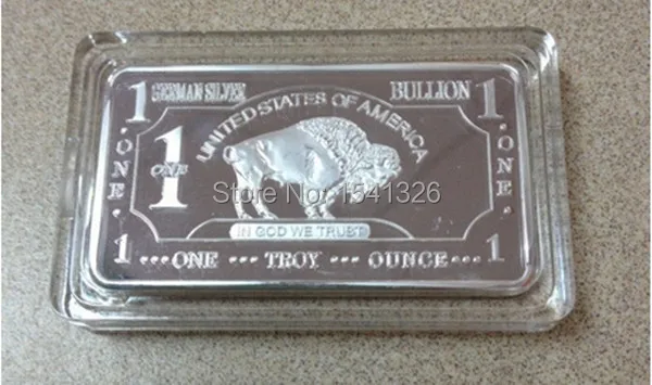 Немагнитный! 1 troy oz. 999 Немецкая Серебряная планка в защитном чехле 5 шт./лот