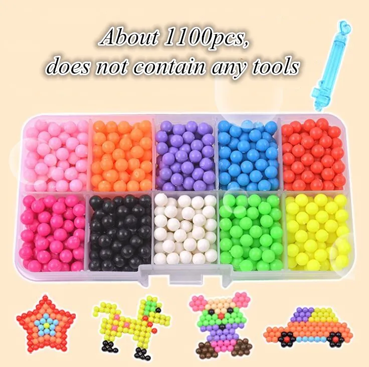 DIY магические шарики с водяным туманом, игрушки для детей, puzles 3d формы в виде животного, бусины, ручная работа, головоломка, детские развивающие игрушки - Цвет: Белый